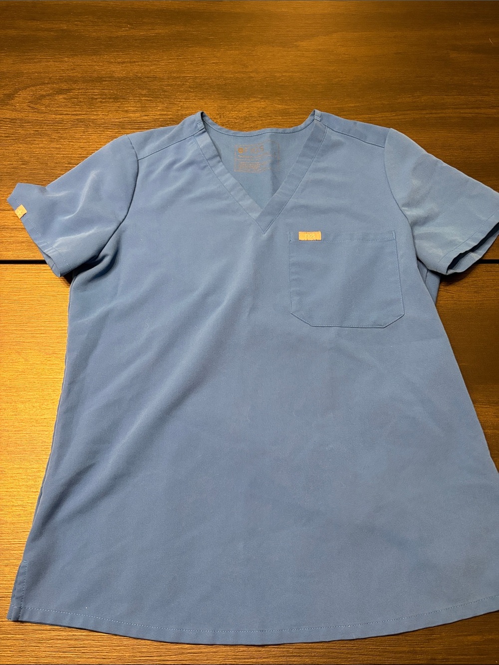 FIGS Catarina One-Pocket Scrub Top Ceil Blue Small FW1000